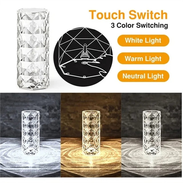 Radiant LED Crystal Lamp