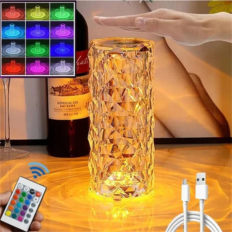 Radiant LED Crystal Lamp