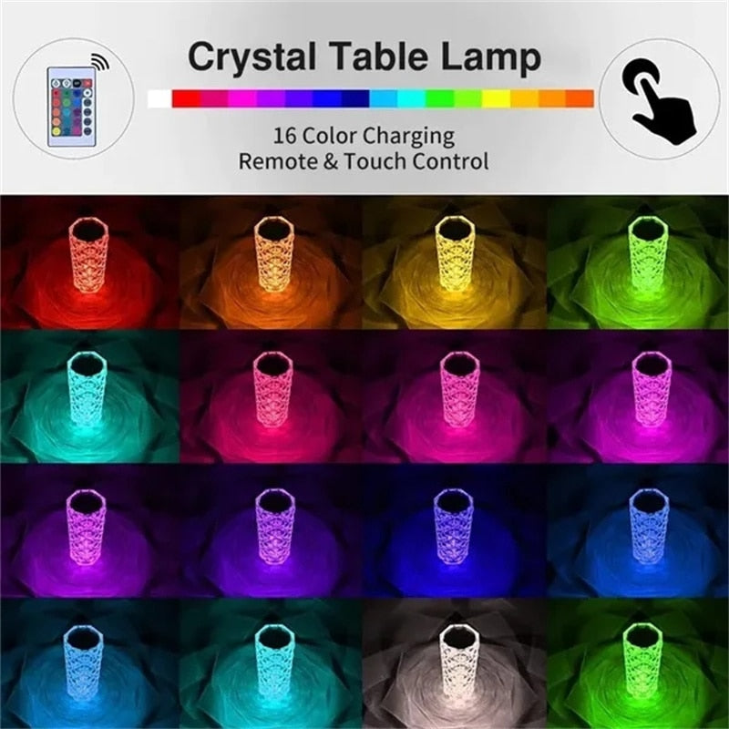 Radiant LED Crystal Lamp