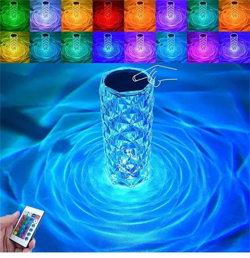 Radiant LED Crystal Lamp